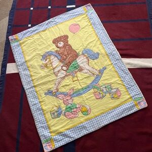 Cranston VIP Storybook Rocking Horse Nursery blanket Wall Hanging